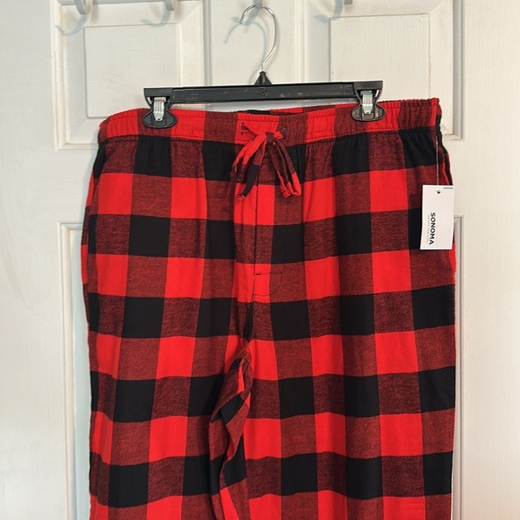 NWT Men’s Sonoma Red Flannel Sleep Pants size large - Picture 2 of 4